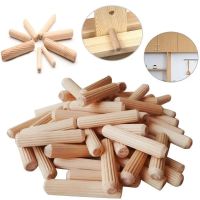 Kayu Dowel kabinet laci bulat bergalur kerajinan kayu Dowel pin batang Set 8x40/8x50/10x60mm Fitting furnitur kayu pin paku dinding