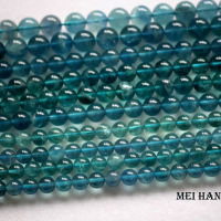 Meihan wholesale natural blue fluorite 6mm 8mm 10+-0.3mm 12mm smooth round loose beads for jewelry making design or gift