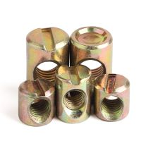 【CC】 10PCS Hole Nuts Carbon Bolts Slotted Dowel Embedded Fasteners for Hardware Accessories