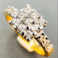 แหวนเพชร น้ำ100 VVS1 ตัวเรือนทองคำแท้ 90%18K เพชร 4C มีใบเซอร์ CSK jewelry hand made Collection Chuensuwannakul