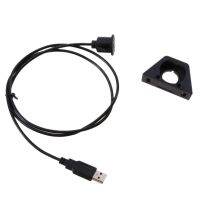 High Quality Car Truck Dashboard Flush Mount USB2.0 Male To Female Extension Cable for Vehicle Motorcycle Dual USB Socket New