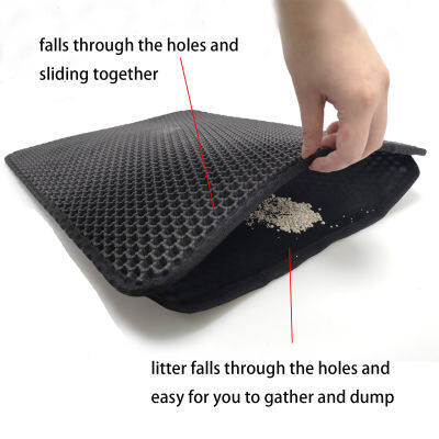 Double Layer Cat Litter Mat Waterproof Litter Trapping Pet Cat Litter Box Pad Mat Pet Toilet Clean Mat For Cat Supplies