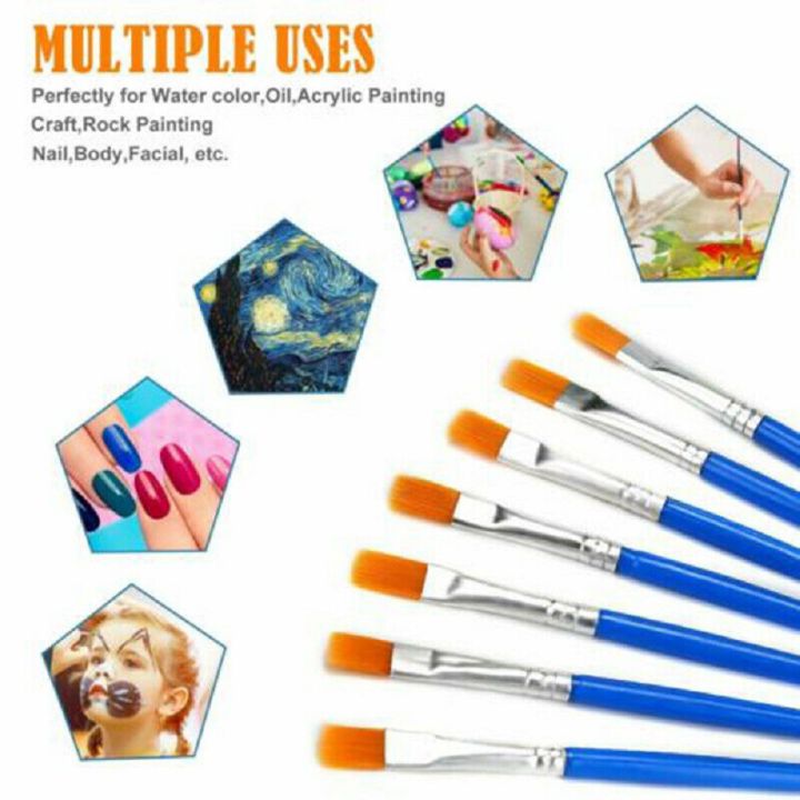 Paint Brush Set, 10Pcs Paint Brushes for Acrylic Painting, Water Color  Paintbrushes for Kids, Easter Egg Painting Brush, Halloween Face Paint  Brush