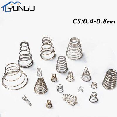 【LZ】 304 Stainless Steel Tower Springs Conical Cone Compression Spring Taper Pressure Spring Wire Diameter 0.4 0.7 0.8mm