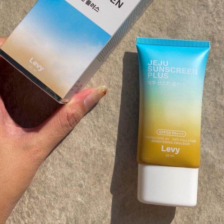 ราคาต่อหลอด กันแดดน้ำแร่เชจู กันแดด LEVY JEJU SUNSCREEN PLUS ครีมกันแดด