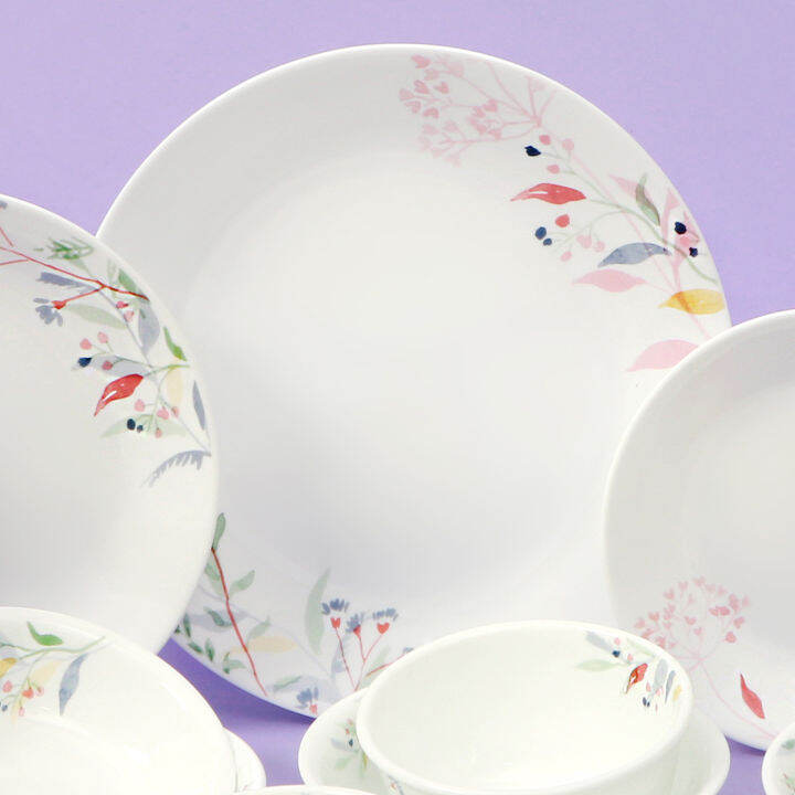 corelle-monteverde-san-jose-ชามและจานเซรามิก-18-ชิ้น-อาหารเย็น-เครื่องล้างจาน-ตู้เซฟ