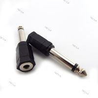 10pcs Connectors  6.35mm 1/4" Mono Plug to 1/8" 3.5mm Jack Female Audio Converter Adapter for Headphone Microphone YB21TH