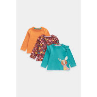 เสื้อยืดแขนยาวเด็กผู้หญิง Mothercare Woodland Long-Sleeved T-Shirts - 3 Pack CD030