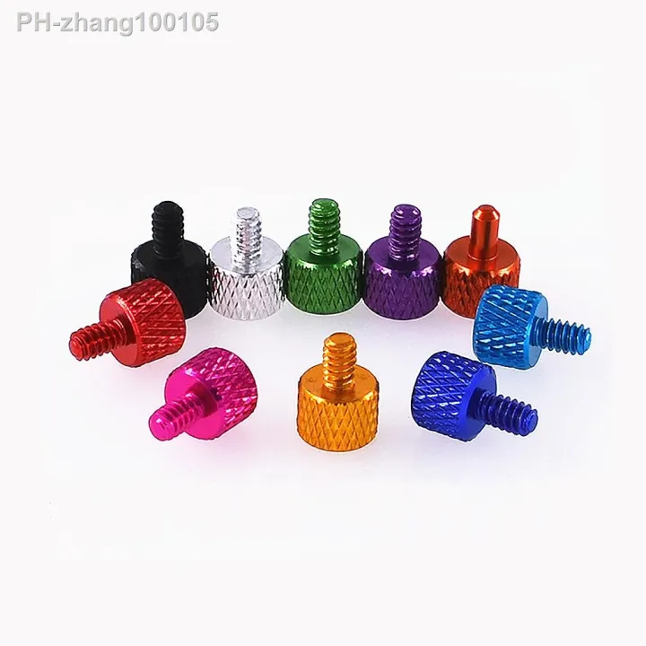 1pcs-unc-6-32-aluminum-alloy-knurled-hand-thumb-screw-cylinder-head-hand-tighten-knob-screw-anodized-for-computer-cases