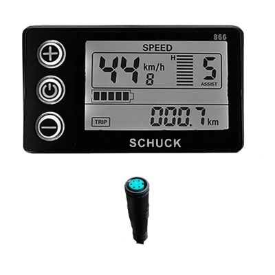 Ebike S866 LCD Display Meter Electric Bicycle 24V 36V 48V Control Panel with Waterproof Plug for BBS01 BBS02 BBSHD