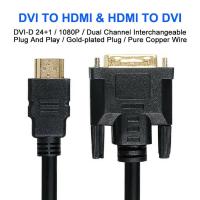 Hdmi-ไปยังดีวีไอ D อะแดปเตอร์วิดีโอตัวผู้ไปยังดีวีไอตัวผู้กับ Hdmi-เข้ากันได้กับสายไปยังดีวีไอ1080P จอมอนิเตอร์เเอลอีดีจอ Lcd ที่ความละเอียดสูง