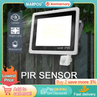 LED Floodlight PIR Motion Sensor 220V 10W 20W 30W 50W 100W Cold Warm White Reflector Waterproof IP66 Outdoor Induction Lighting