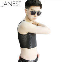 Janest หัวเข็มขัดข้างแน่นมากเสื้อกั๊กคอสเพลย์ทอมบอยผ้าพันหัว Ftm