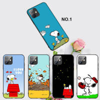 Casing หรับ iPhone 14 13 11 Pro Max 11 Mini 8+ 8 Plus EL101 Snoopy cute Dog Pattern Phone เคสโทรศัพท์ อ่อนนุ่ม TPU Shockproof Black ปก