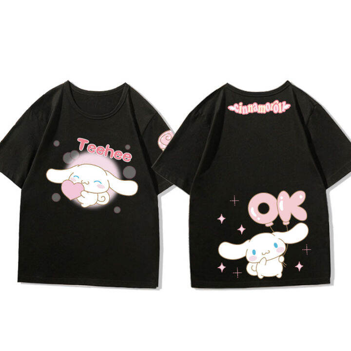 การ์ตูนสุนัขอบเชยน่ารักเสื้อยืดฤดูร้อนแขนสั้น-sanrio-อะนิเมะชื่อร่วม