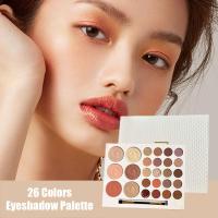 FrankColor 26 Color Eye Shadow Plate High Gloss Powder Pearl Glitter Blusher Shadow With Matte Brush Eye K8F0