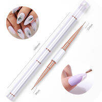 Rose Gold Double Head Nail Brush 9mm&amp;11mm Drawing Brush Liner Brush Painting Pen Carving Gel Brush Nail Art Manicure Tools