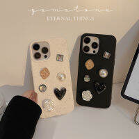 2CO เคสนิ่มเป็นมิตรต่อสิ่งแวดล้อมย่อยสลายได้อัญมณีเพชรสำหรับ iPhone 14 13 12 11 Pro Max X XS XR Max 8 7 Plus + SE 2020ตัวปกป้องกล้องถ่ายรูปคลุมทั้งหมดระดับไฮเอนด์ที่เป็นมิตรกับเคสโทรศัพท์มือถือเคสผู้หญิง