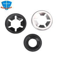 M2 M3 M4 M5 M6 M7 M8 M9 M10 M12 Black 65Mn 304 Stainless Steel Fix Clip Tooth Star Lock Washer Push-on Washers for Round Shaft Nails Screws  Fasteners