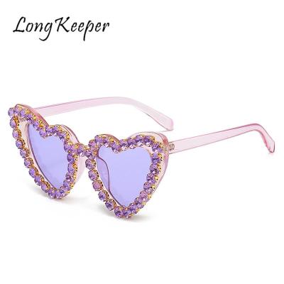 New Heart Diamond Sunglasses Women Steampunk Vintage Luxury Brand Retro Sun Glasses Female Uv400 Shades Gafas De Sol Y2K Eyewear