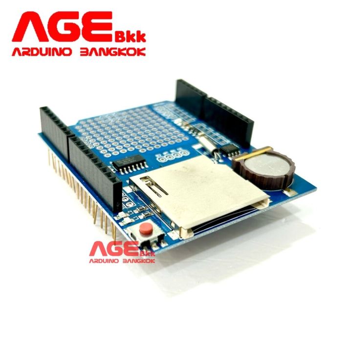 โมดูลบันทึกข้อมูลลง-sd-card-สำหรับ-arduino-data-logger-shield-sd-card