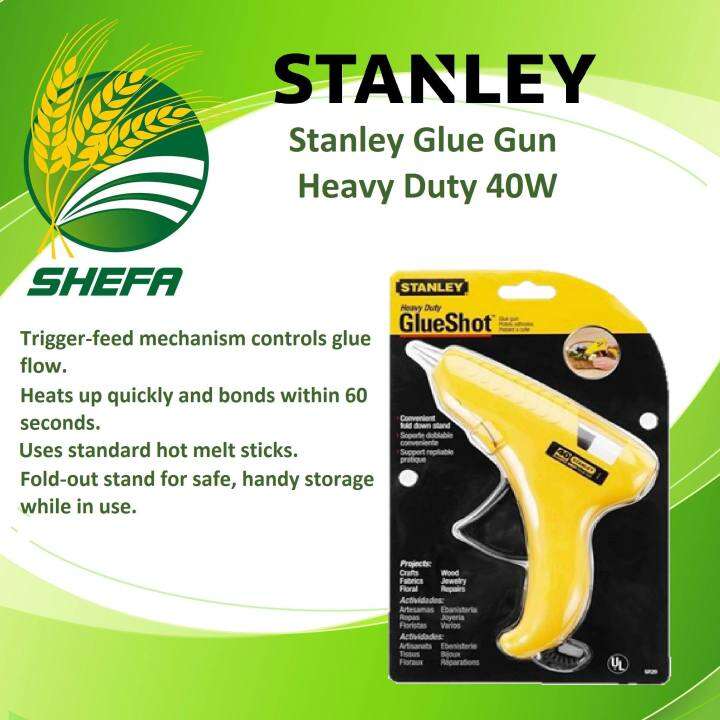 Stanley Glue Gun, Heavy Duty, 40W, Trigger Feed Hot Melt, 1 unit