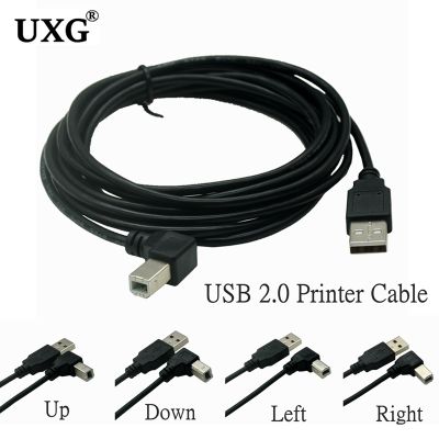 USB 2.0 A Male to USB B Male Type B BM Cable Up Down Left Right Angle Printer scanner 90 degree Cord BM Angled Cable 0.3m 1m 5m