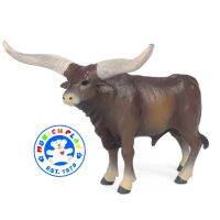 Munich Play - โมเดลสัตว์ Texas Longhorn วัว เขายาว น้ำตาล ขนาด 12.50 CM (จากหาดใหญ่)