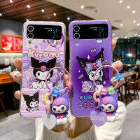 เคสโทรศัพท์ปีศาจลายการ์ตูน Nlwvx เหมาะสำหรับ Samsung Z-Flip4เคสแข็งพีซีกันตก SAMSUNG