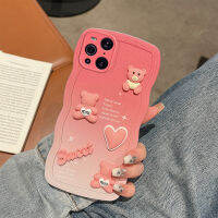 เคสนิ่ม TPU 3มิติสำหรับออปโป้ไฟนด์เคส X3เคสออปโป้ไฟนด์แฟชั่น X3ไล่ระดับสีระดับพรีเมียม3D รักหัวใจหมีเคส TPU โทรศัพท์เคสป้องกันนุ่มนิ่ม TPU