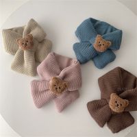 ✉△✙  Baby Scarf Autumn Winter Cute Bear Children Knitting Newborn Bib Wool Knitting Versatile Kids Warm Boy Girl Toddler Neckerchief