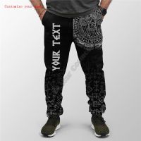 Customize You Name Viking Style Jogger Celtic Raven Tattoo Men For Women 3D Printed Joggers Harajuku Pants Hip Hop Sweatpants