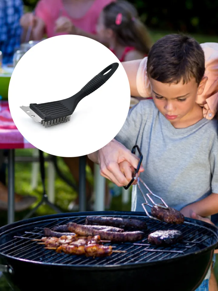 Tools 3 In 1 Corner Copper Wire Brush Barbecue Grill Oven Cleaning Bbq  Sponge Shovel Long Handle From Leginyi, $8.85