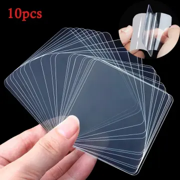 10Pcs Double Sided Adhesive Pads Nano Gel Tape Clear Washable Traceless  Squares Sticky Patch for Wall