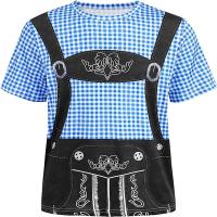 Fashion Mens T-Shirts German October Festival Costumes Bavarian Lederhosen Funny Men Clothing Oktoberfest Harajuku Top