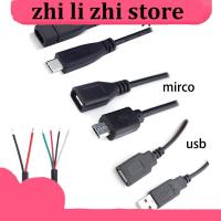 1M USB Type A Male Female Type C Micro Connector 2Pin 4pin core Power Supply Cable Extension Adapter repair welding Wire DIY