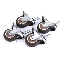 4pcs 2in Wheel Heavy Duty Furniture Mute Soft Rubber Casters 110 kg load Universal Caster Wheel for Trolley Furniture Furniture Protectors Replacement