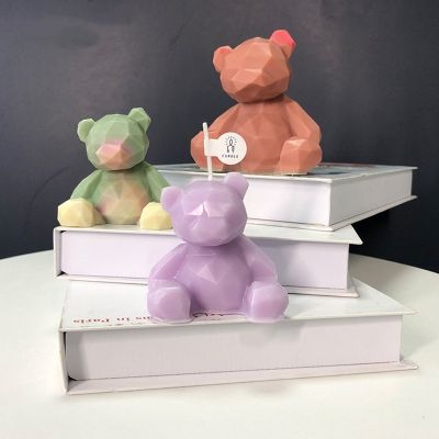 3D Stereo Bear Silicone Mould DIY Animal Shape Candle Mould Handmade Chocolate Cake Decorating Ice Cube Mould Easter Bunny Egg Ice Maker Ice Cream Mou