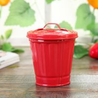 [COD] Manufacturers wholesale cute trash can creative covered living room bedroom storage tank flower