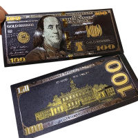 โบราณสีดำทองฟอยล์ USD 100 สกุลเงินเหรียญที่ระลึกธนบัตร Decor-sheguaecu