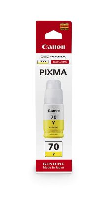 หมึกเติม Canon Bottle GI-70 Yellow สีเหลือง ของแท้ 100% สำหรับ Printer PIXMA GM2070, Canon PIXMA G5070, Canon PIXMA G6070