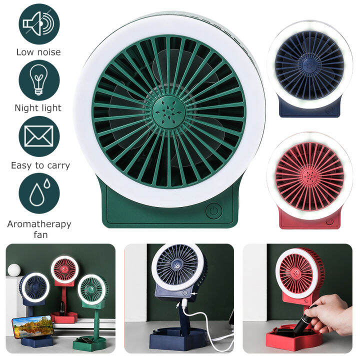 Handheld Mini Portable Fan Folding Table Lamp Fan Usb Charging ...