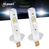 NLpearl 2Pcs H1 Led ไฟหน้าหลอดไฟ Canbus 1:1 Mini ขนาดออกแบบ Fanless Auto Super Bright 12000LM LED ไฟหน้า6000K สีขาว12V