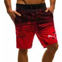 2023 Summer Men Casual Shorts Jogging Gym Workout Short Sweatpants Male Beach Trunk Drawstring Fashion Hip Hop Print Streetwear