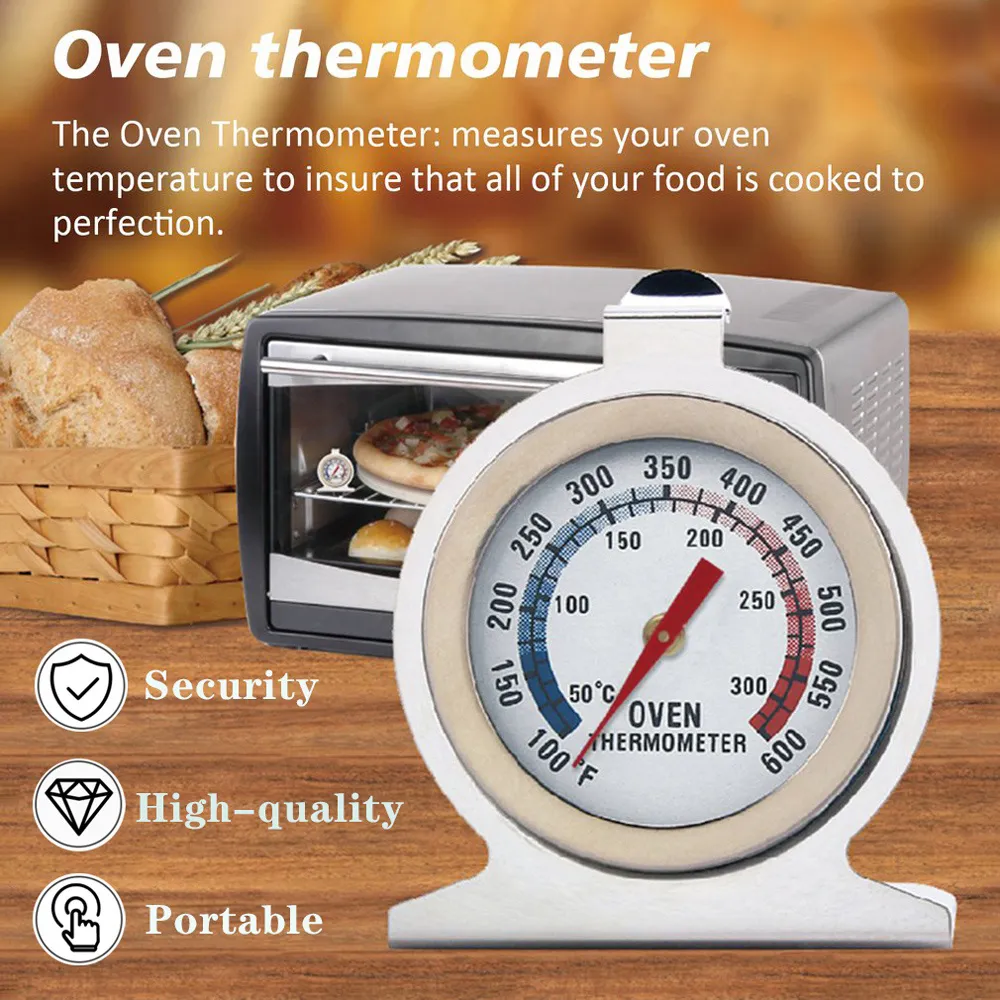1 Pack Of Stainless Steel Oven Thermometer Microwave Stand Kitchen