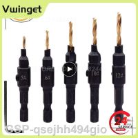 รูปลักษณ์ใหม่☍❦1ชุด10 Buah Mata Pengerjaan Kayu Countersink สำหรับรถตุ๊กตุ๊ก Ukuran Sekrup 5 6 8 10 12 dengan Kunci Pas