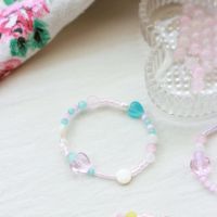 (พร้อมส่ง) Bijou Pastel Bracelet with Rose Quartz ข้อมือไหมยืด