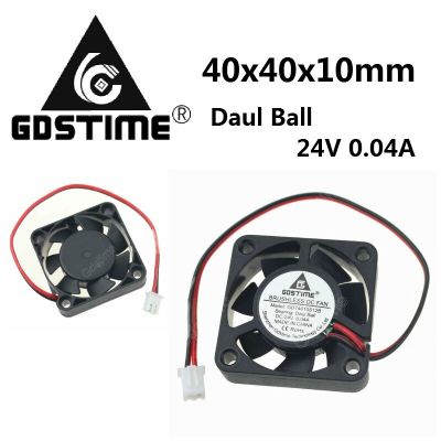 100Pcs Gdstime 24V 0.04A 40mm x 40mm x 10mm Ball Bearing Mini Small DC 3D Printer Cooling Cooler Fan Cooling Fans