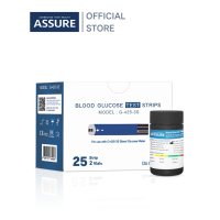 Assure แผ่นวัดค่าน้ำตาลในเลือด แอสชัวร์ 1 กล่อง 25 ชิ้น"ใช้ได้กับเครื่องตรวจAssure รุ่น G-425-3" เท่านั้น