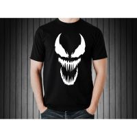 เสื้อยืดพิมพ์ลายแฟชั่น เสื้อยืด พิมพ์ลาย MARVEL VENOM FACE GLOW IN THE DARK Pay For Place  K0VE